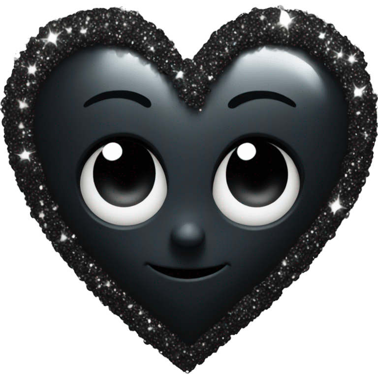 Sparkling black heart emoji