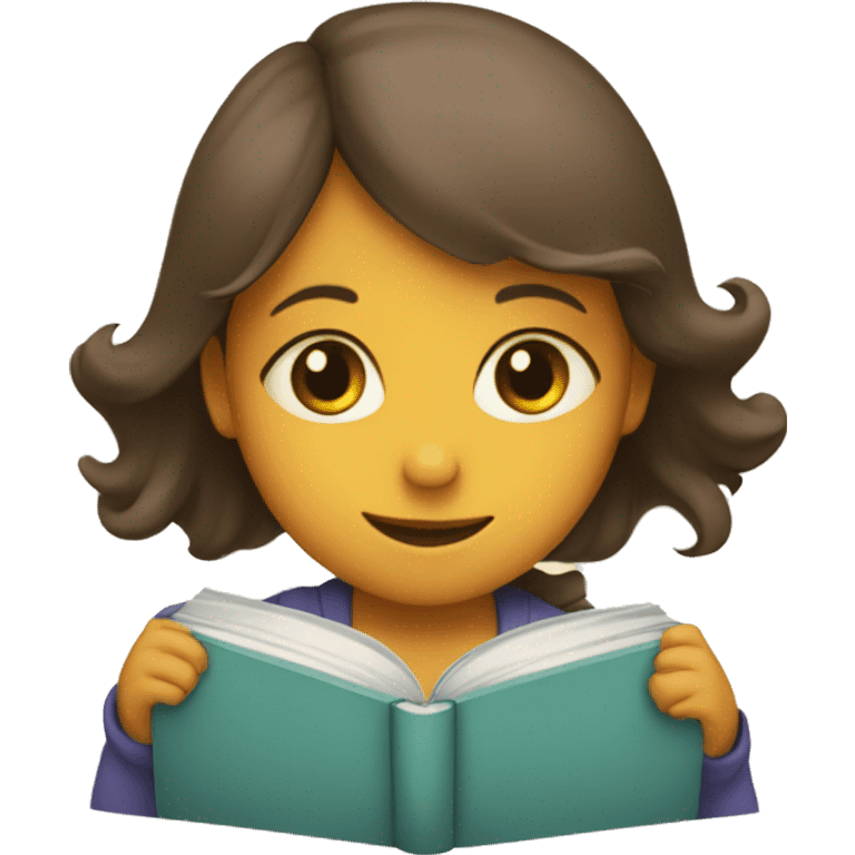 a book with little girl hugging each other  emoji