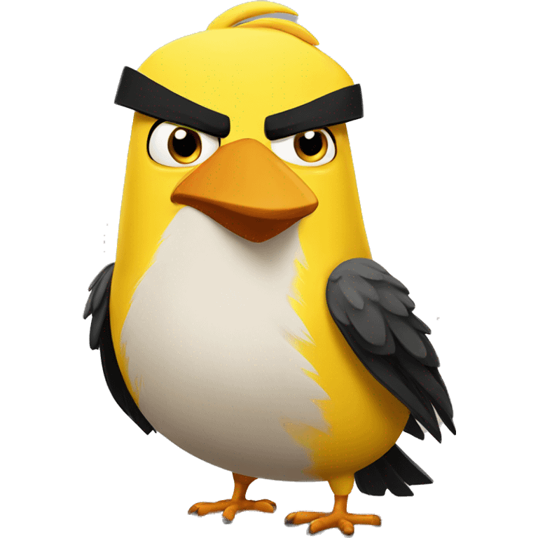 angry birds yellow triangle bird emoji