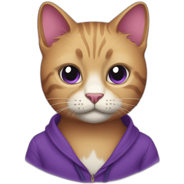 a purple cat emoji