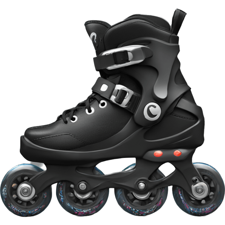 a black rollerblade inline skate, the model called "TWISTER XT" emoji