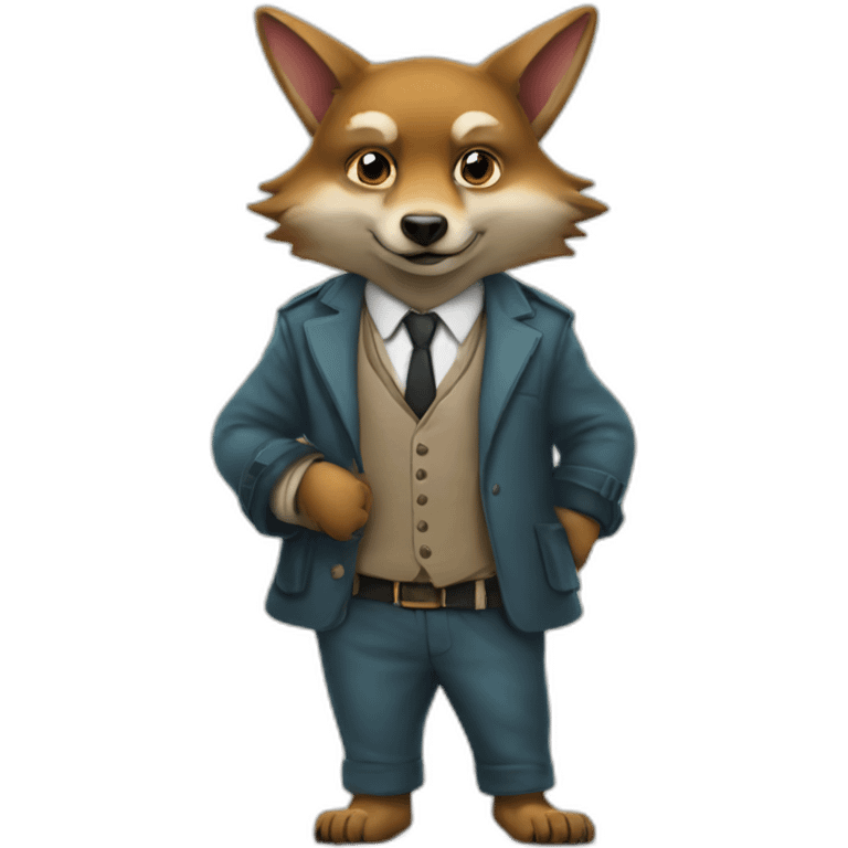 Chunky Jackal whit profesor outfit emoji