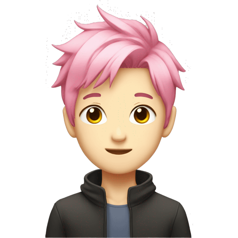 anime boy with pink hair emoji