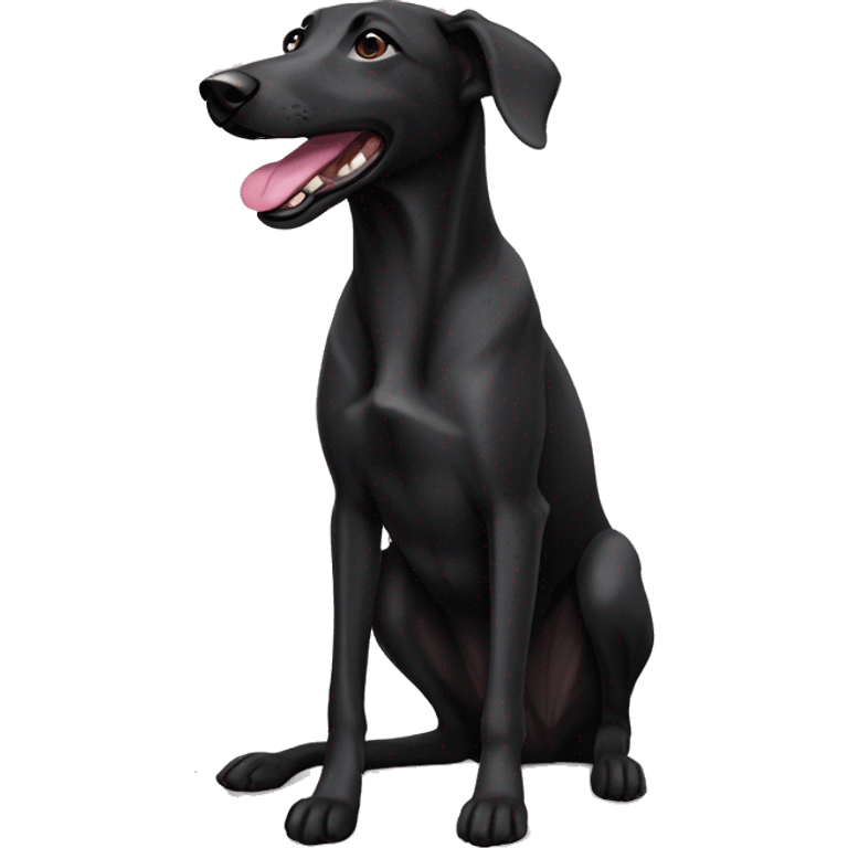 black lab greyhound emoji