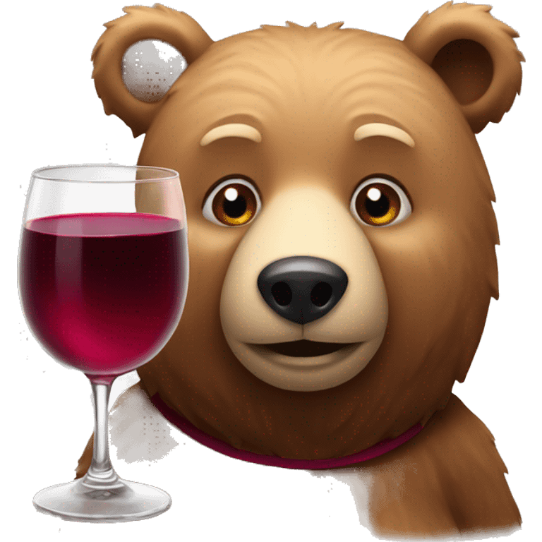 Bear with mulled wine  emoji