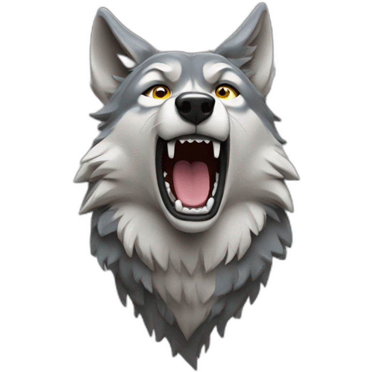 wolf blowing emoji