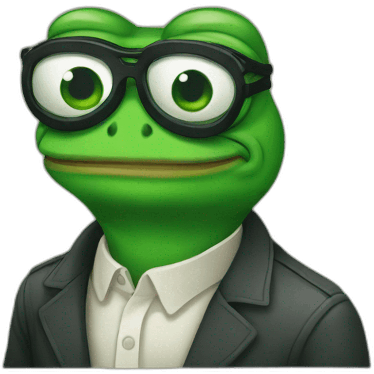 Pepe frog programmer emoji