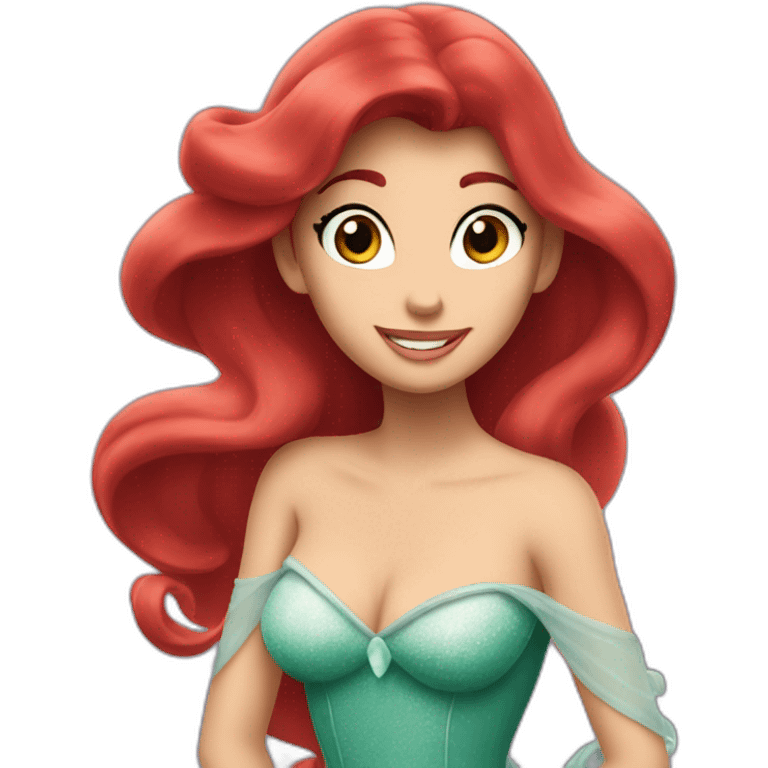 Ariel Disney with just upper body emoji