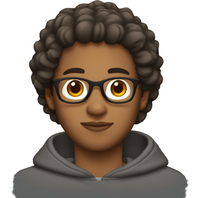 Brown man with sweatshirt emoji