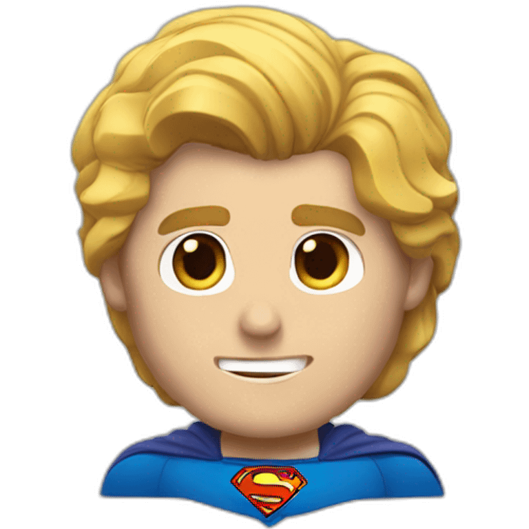 Superman con su pelo rubio emoji