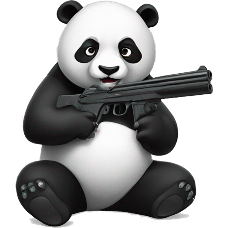 Panda with gun emoji