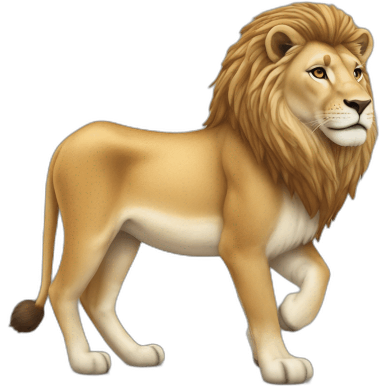 Un lion sur une gazelle emoji