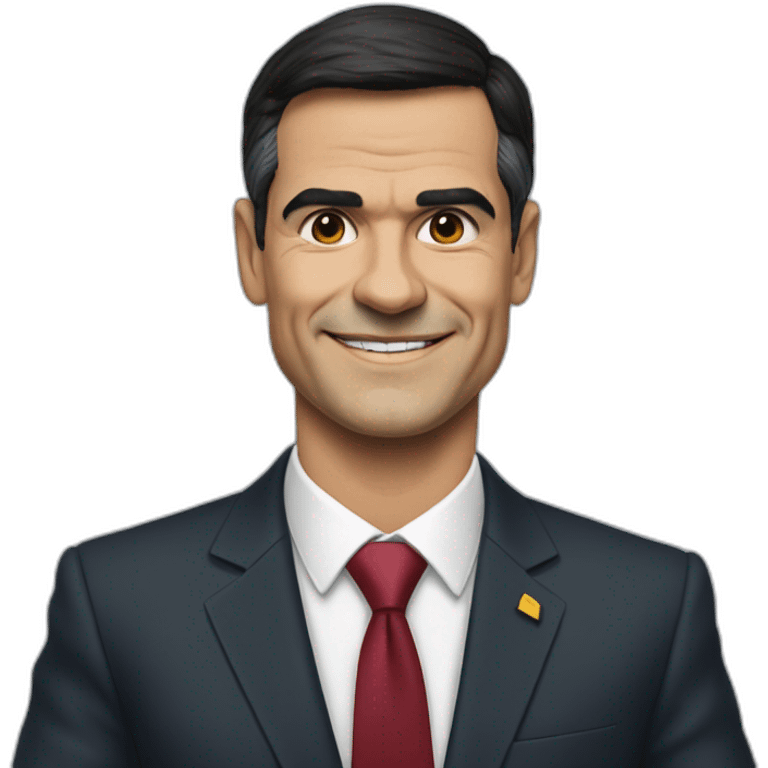 Pedro Sánchez in suit approves that emoji