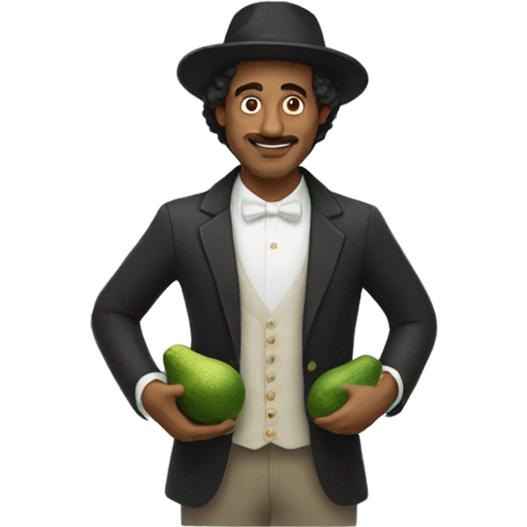 Magic Italian man with avocados emoji