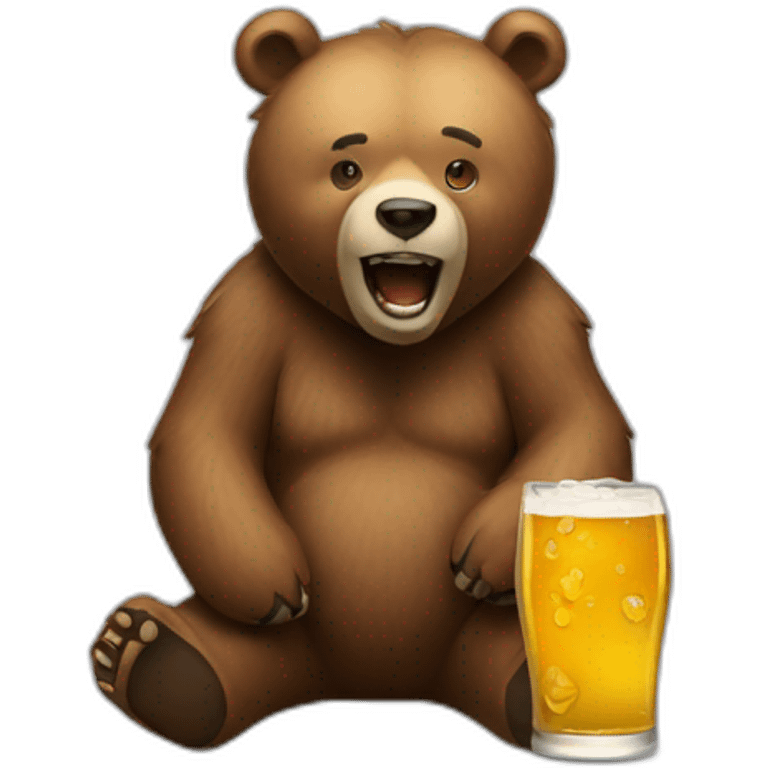 Drunk bear emoji