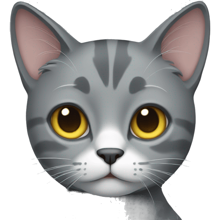 Grey cat emoji