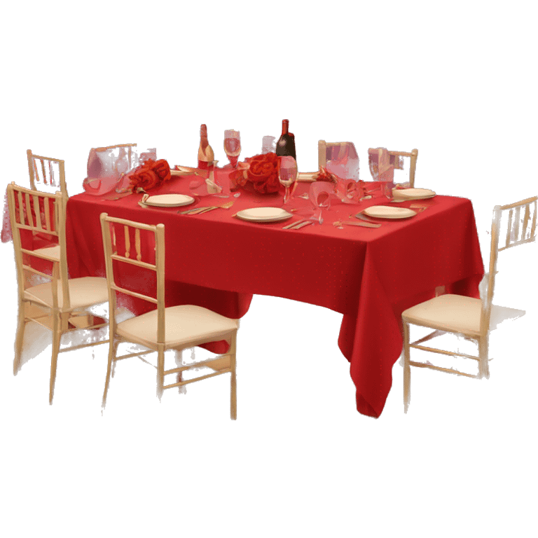 Red romantic party setting  emoji