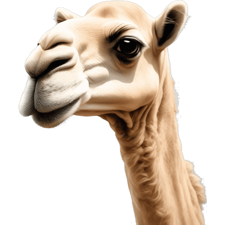 young camel white color emoji