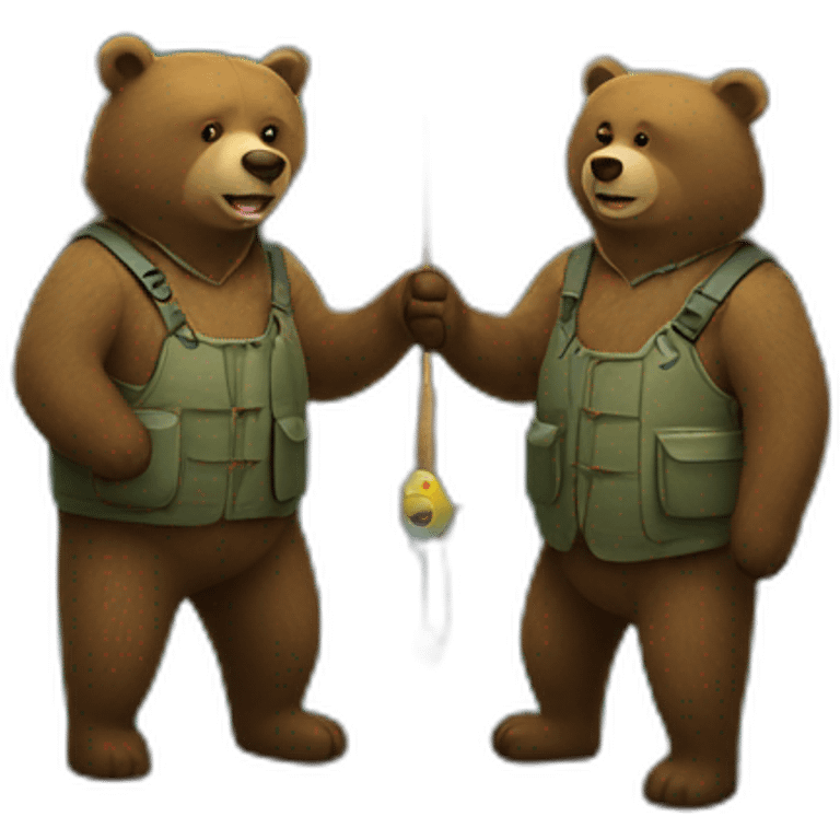 Two-bears-fishing emoji