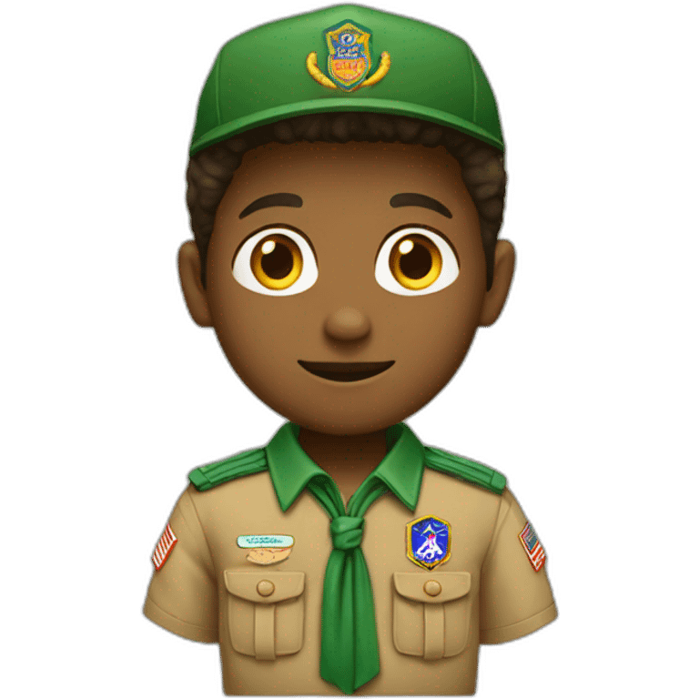 boy scout with green polo emoji