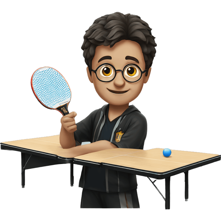 Harry Potter playing table tennis emoji