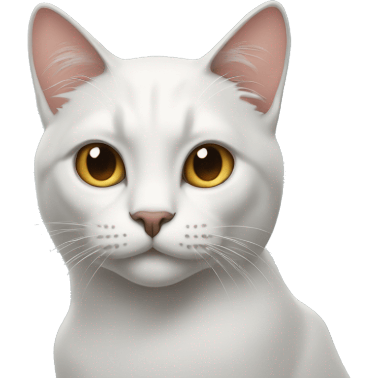 Cat with jawline saying sigma emoji