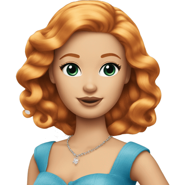 Beautiful Barbie ginger fair skin emoji