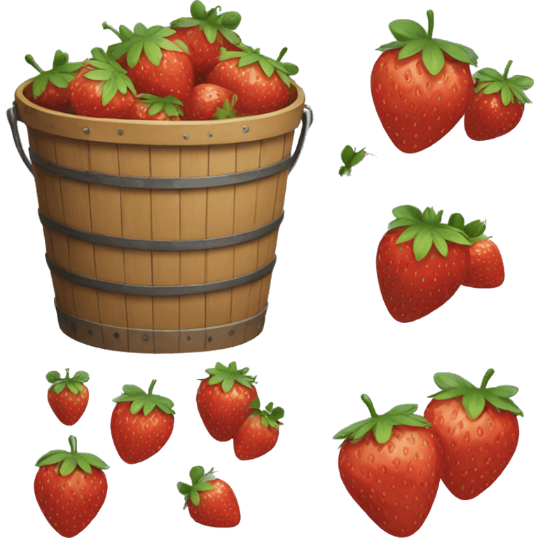 Strawberry bucket emoji