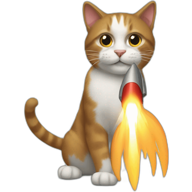 Cat rocket emoji