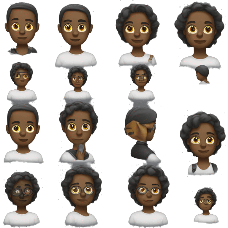 A black person editing vi emoji