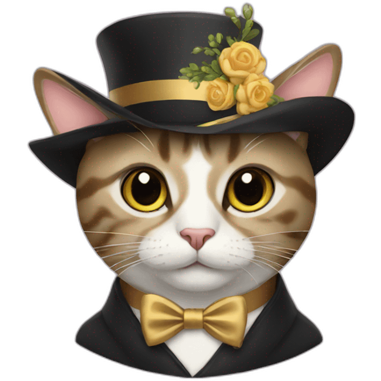 Fancy cat emoji