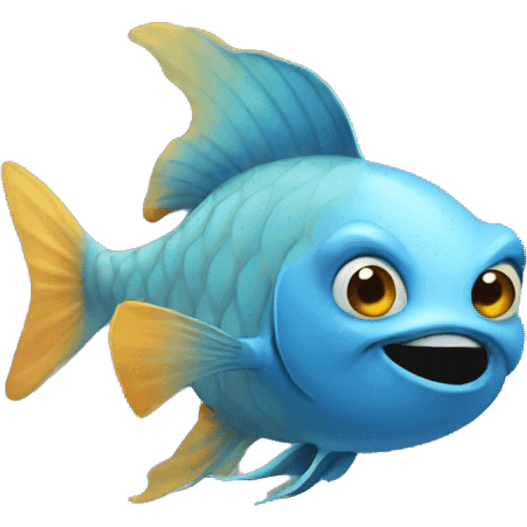 Fish react emoji