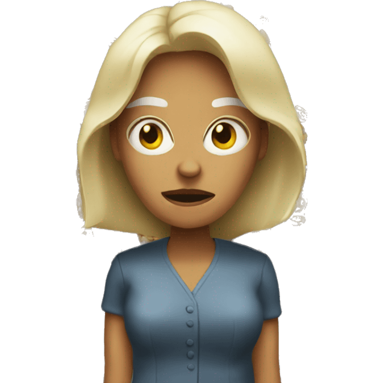 Very scary woman emoji