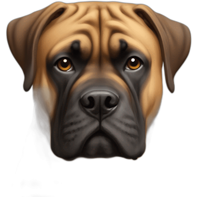 tête bullmastiff colère emoji