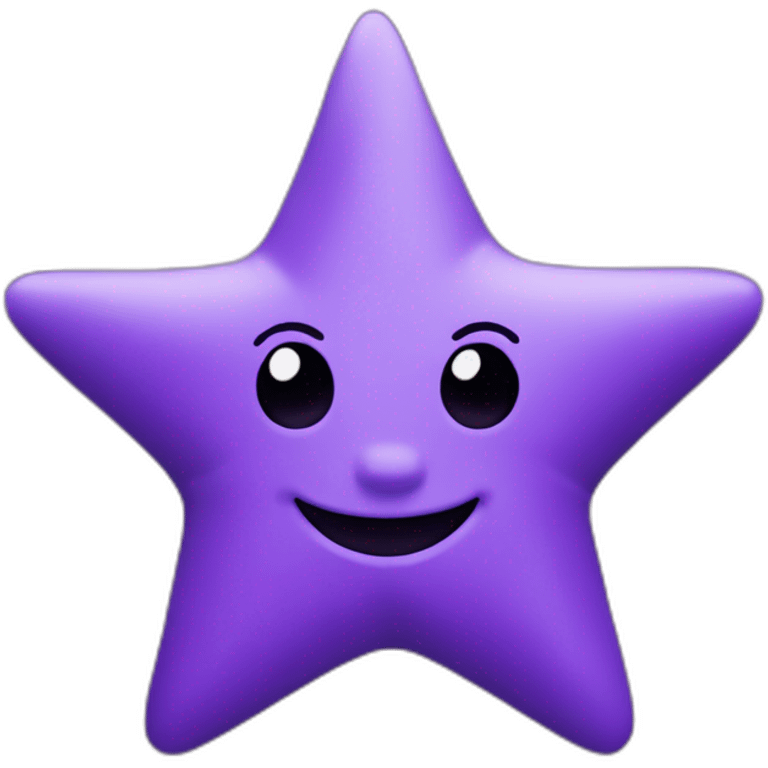 purple 3-pointed star smiling emoji