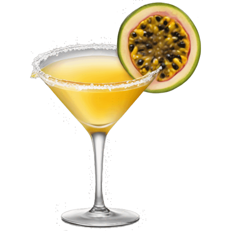 Pornstar martini with passion fruit garnish  emoji