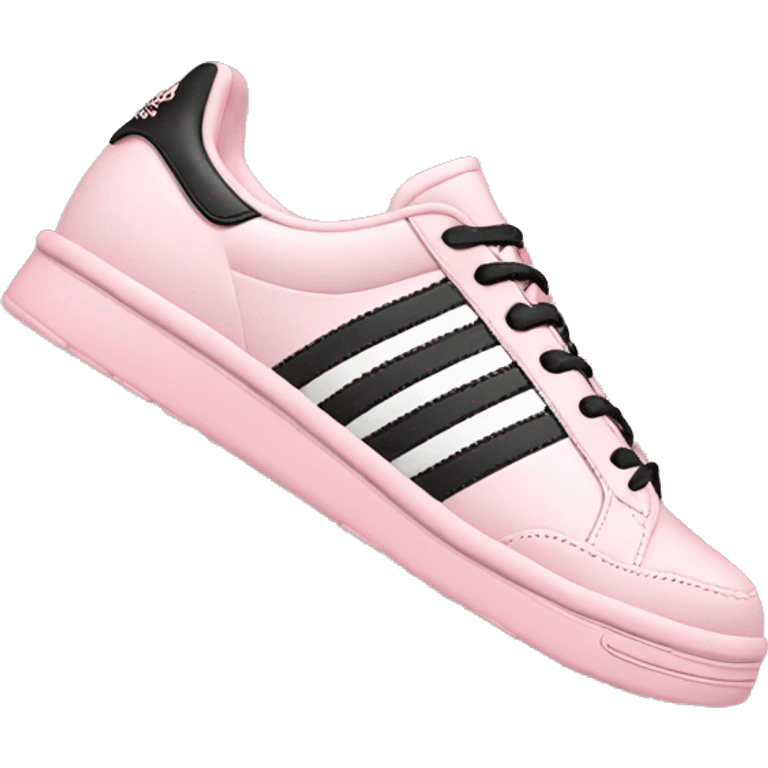 Black and pastel pink adidas shoe emoji