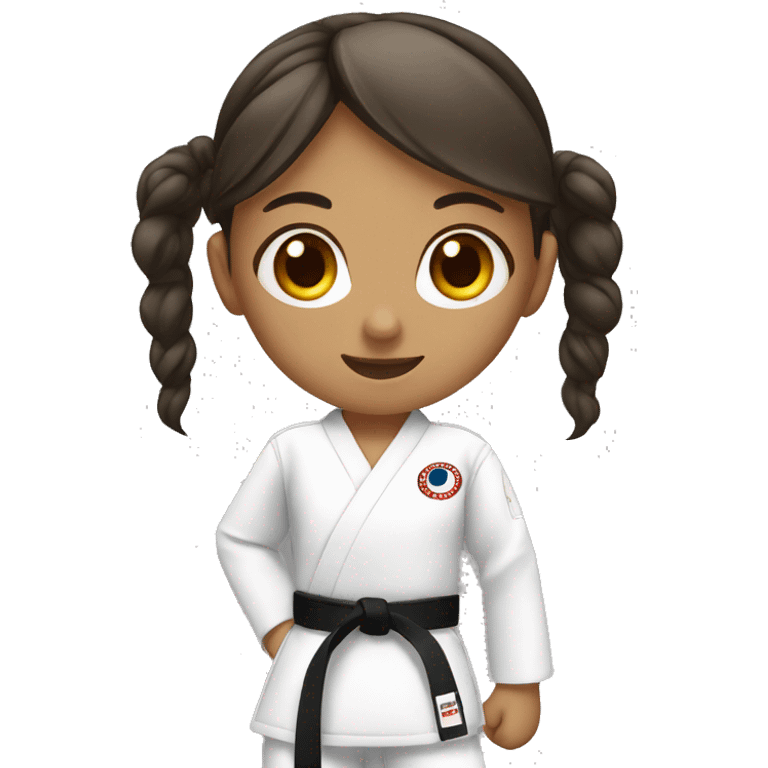 girl wearing taekwondo emoji