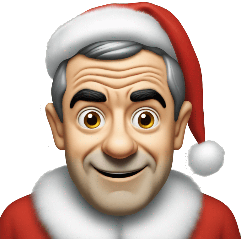 Mr Bean Santa Claus emoji