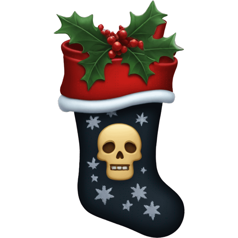 Gothic Christmas stocking emoji