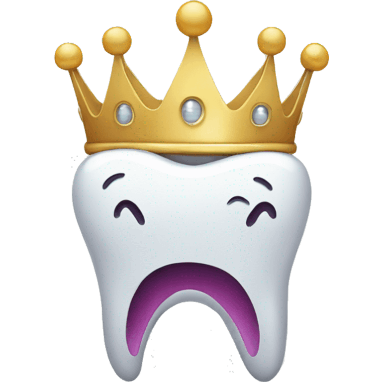 Tooth with crown  emoji