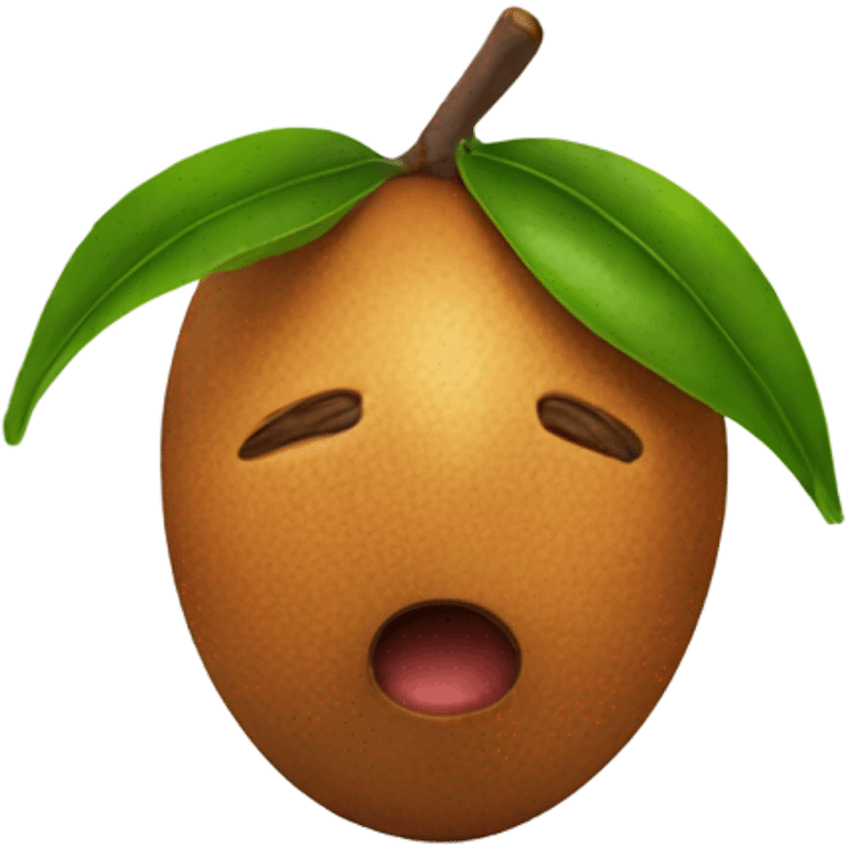 Sapodilla fruit emoji