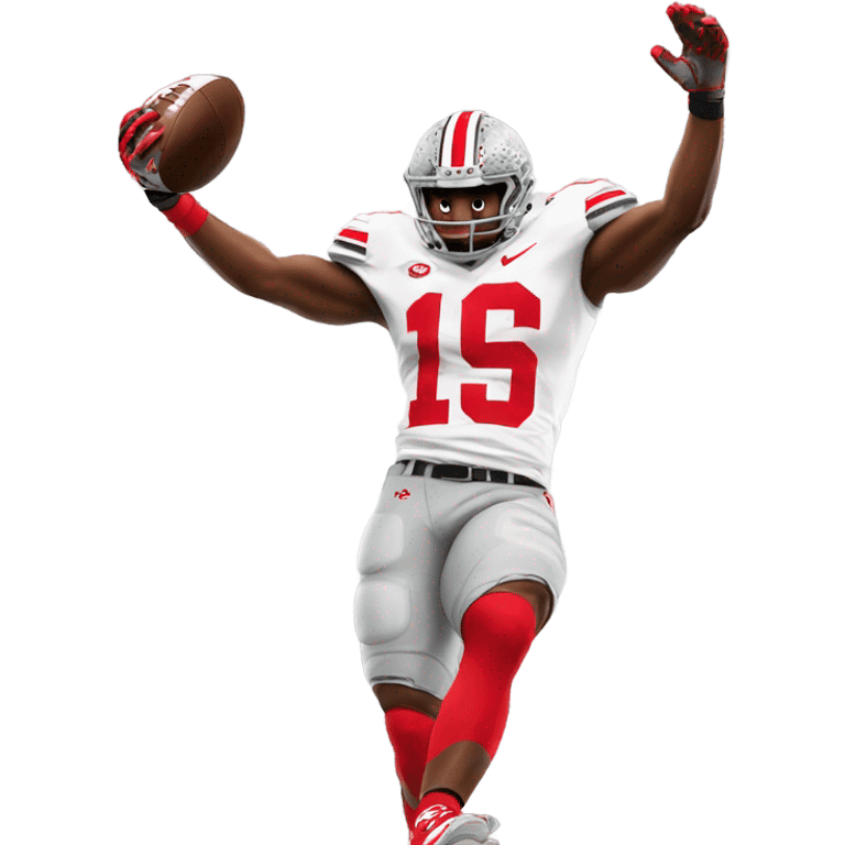 Ohio state football player scoring touchdown emoji