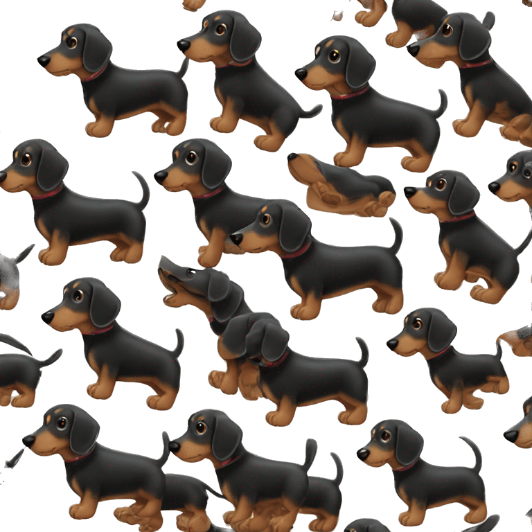 Black and Tan puppy Dachshund emoji