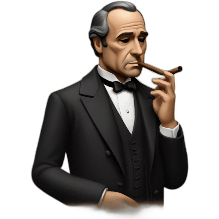 don corleone smoking cigar emoji