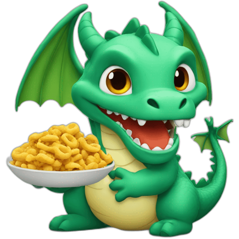 dragon eating snaks emoji