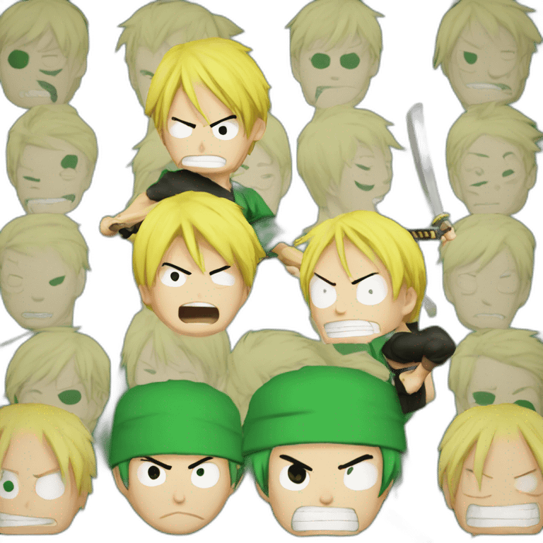 Zoro Fighting Sanji emoji