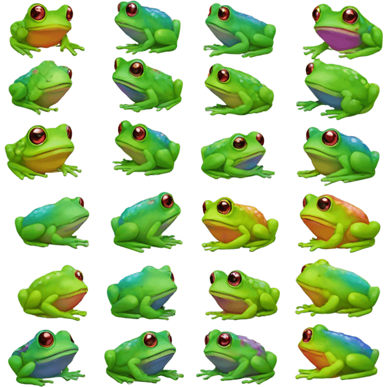 Rainbow frog emoji