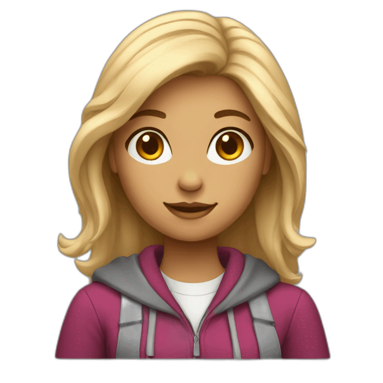 university girl student emoji