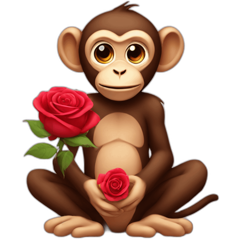 Monkey with rose emoji